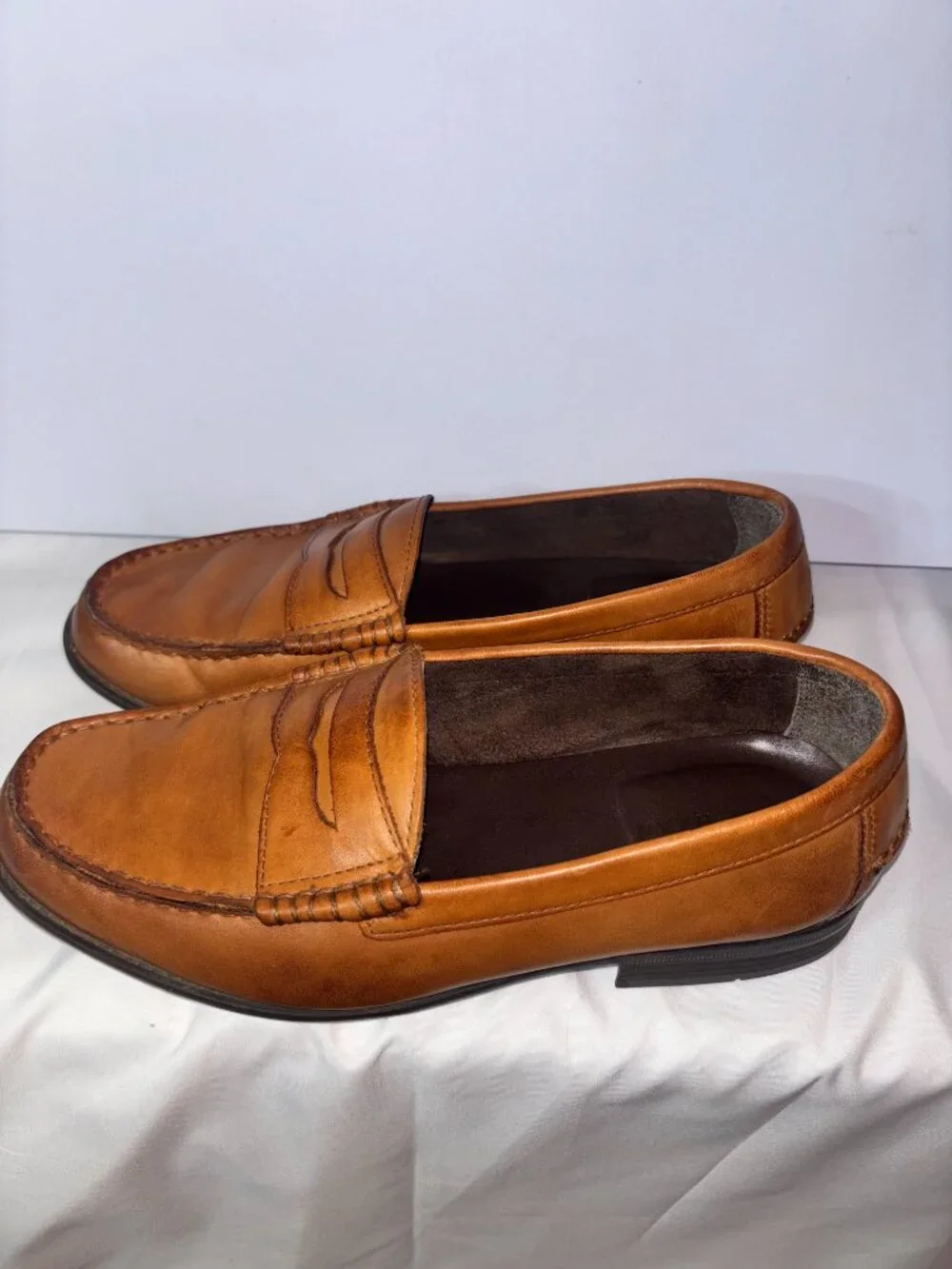 Cole Haan Men's Dustin II Brown Leather Penny Loafers C24507